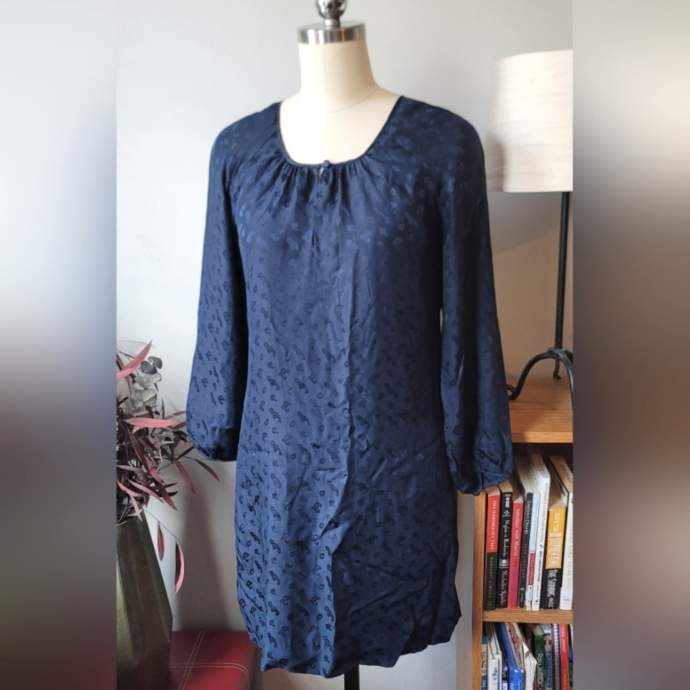 J. Crew Silk Dress Navy Size 0